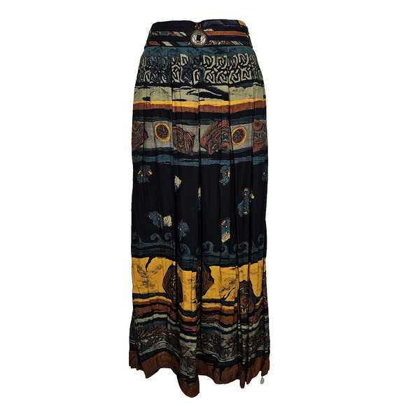 VTG 80s 90s Southwestern In Group Ltd Skirt Jacket Womens M Bohemian Fringe USA - Picture 2 of 16